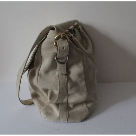 Bill Blass Robin Suede Crossbody Bag Wood Ash - Picture 5 of 12